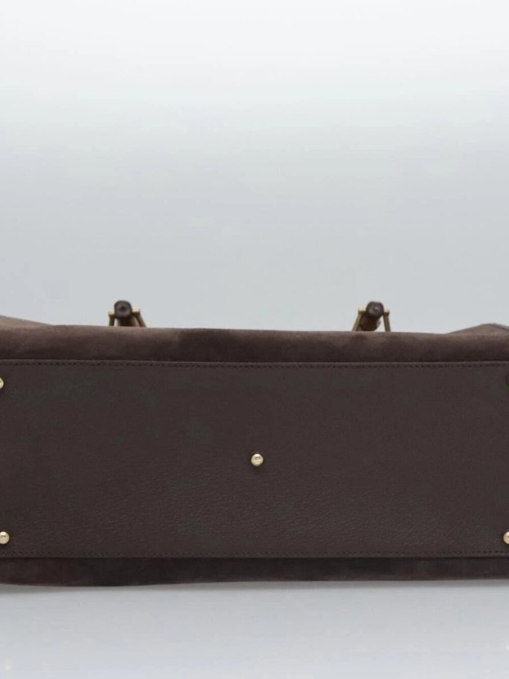 GUCCI Bamboo Hand Bag Suede Brown Gold 002 2853 0260 0 Auth BA348 - Picture 7 of 15